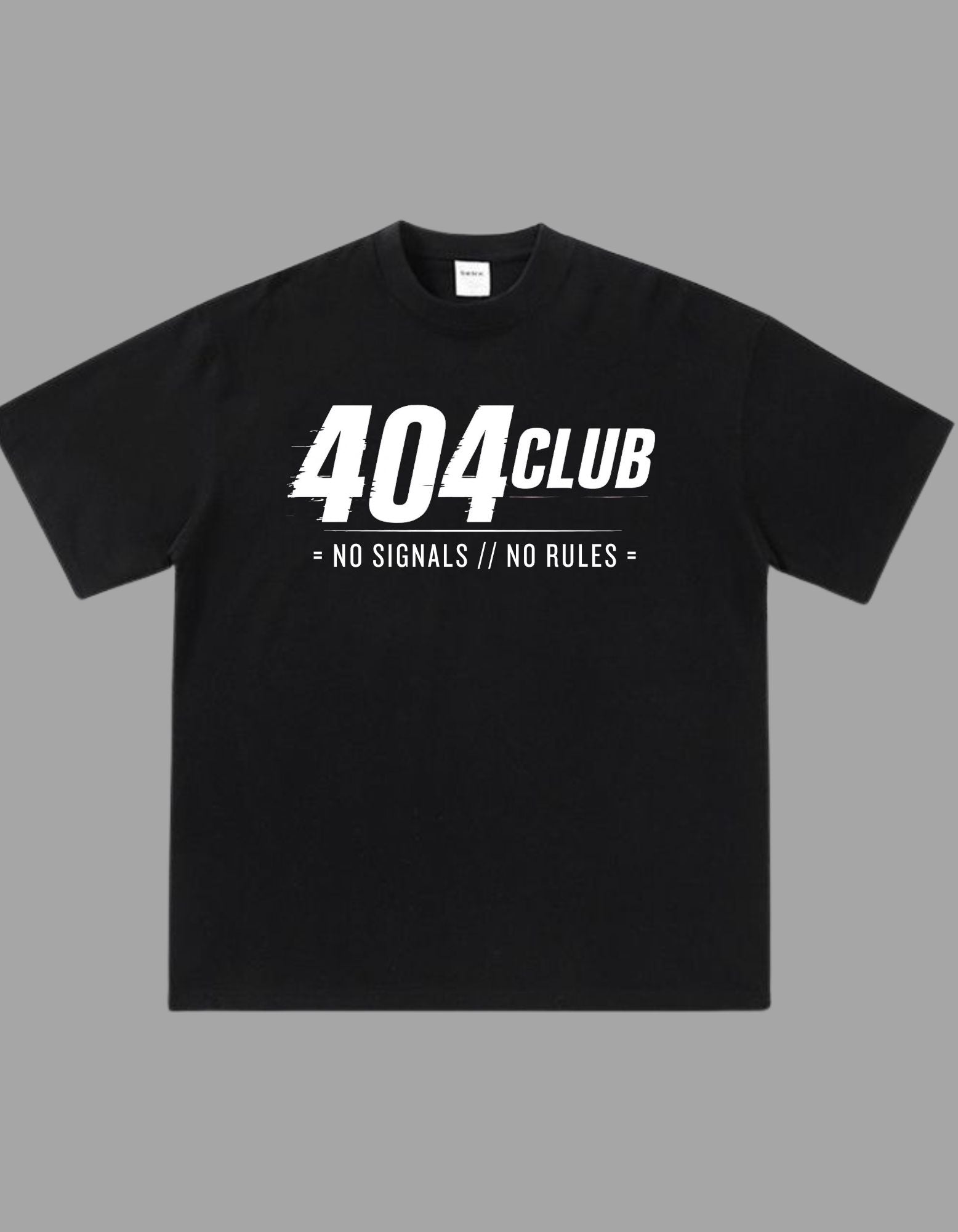 404 Club – Black Signature Tee - Drop 001