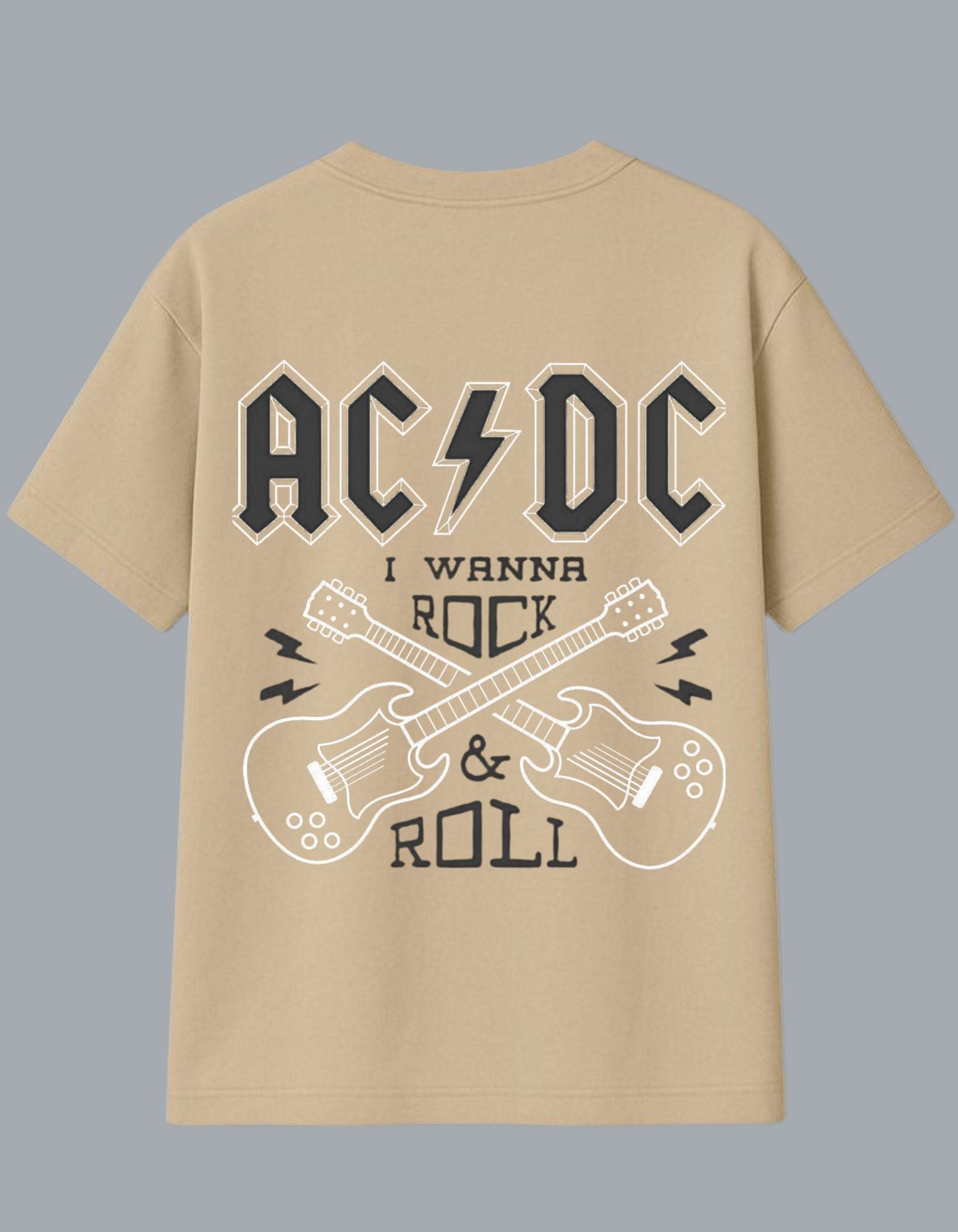 Beige AC/DC Tee - Drop 001